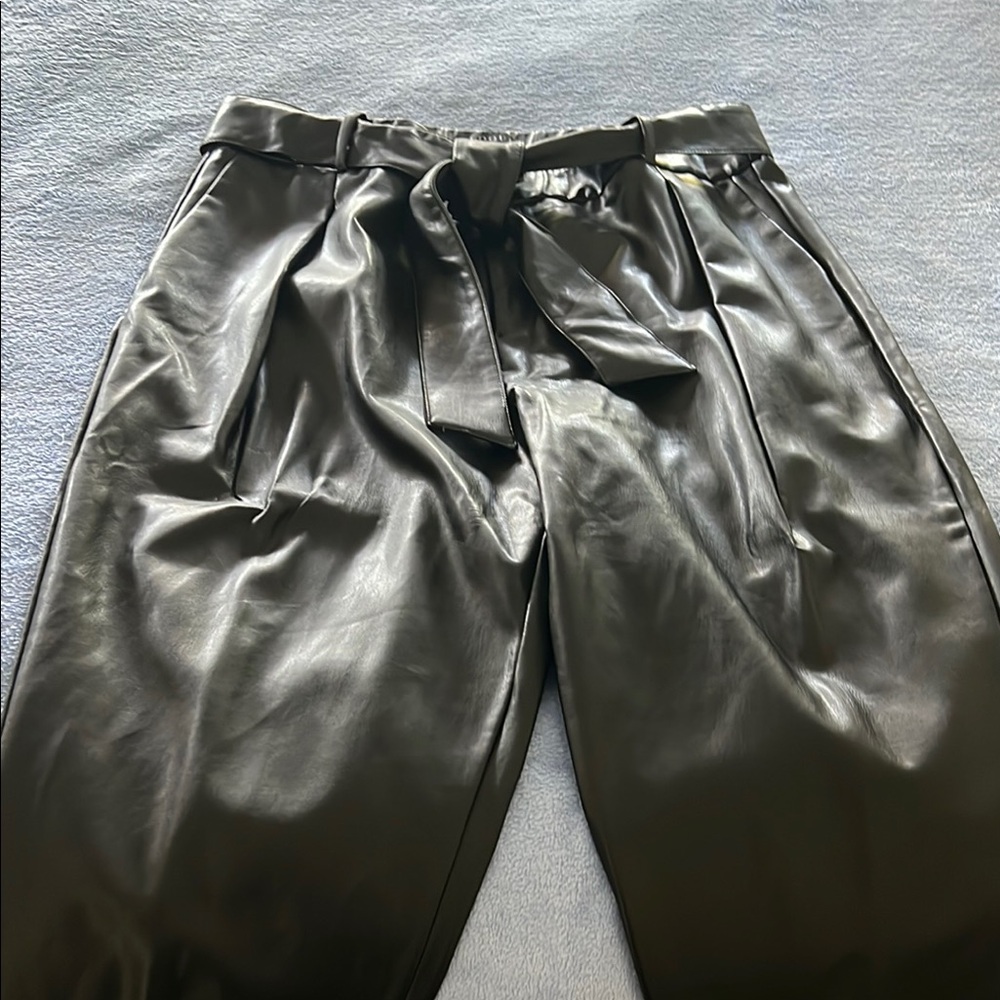 Women’s Black Faux Leather Pants